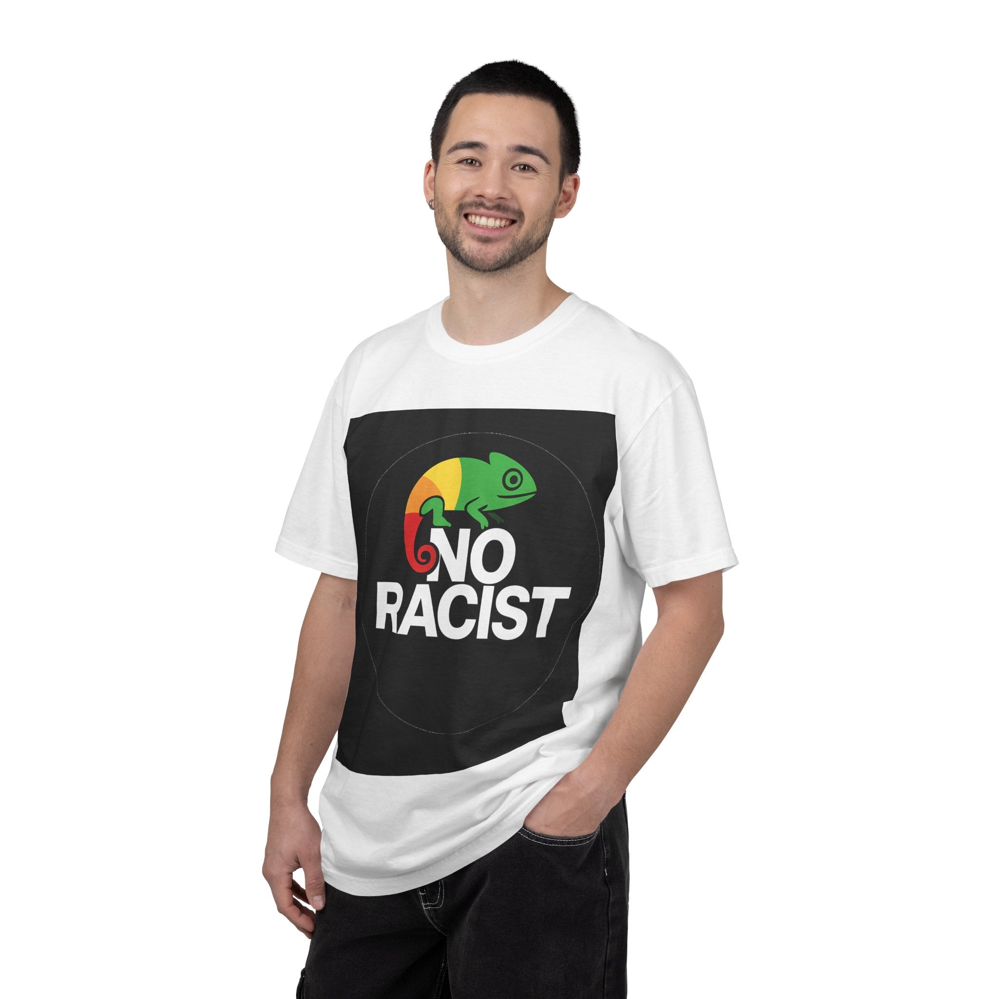 No Racist T-Shirt — Anti-Racism Chameleon Graphic Tee